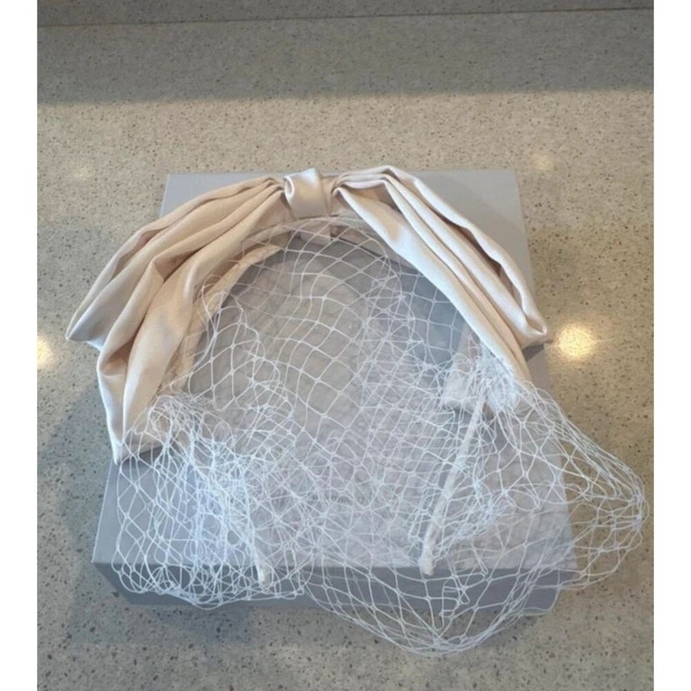 Kristen Ess Ivory Veil Headband